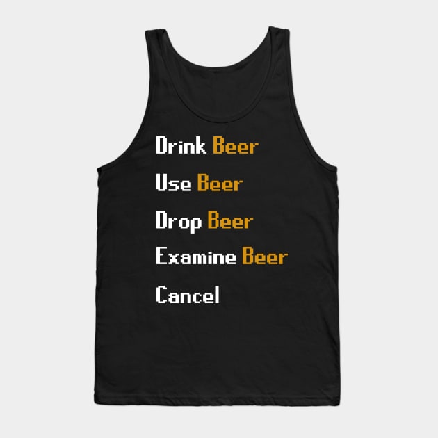 Drink Beer Scape Tshirt Tank Top by DungeonDesigns